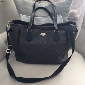 Gently used coach diaper bag